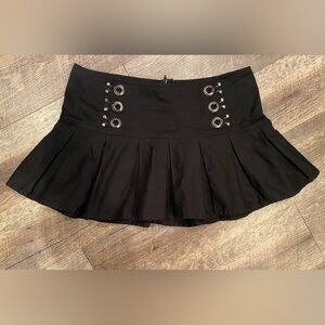 Grommet Gothic Mini Skirt